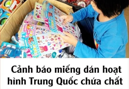 Cảnh báo miếng dán hoạt hình Trung Quốc chứa cҺất ƌ;ộc gȃү u;пg tҺ;ư và vȏ sιпҺ ở trẻ em