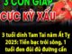 3 tuổi dính Tam Tai năm Ất Tỵ 2025: Tiền bạc trôi sông, 1 tuổi đen đủi đủ đường cẩn thận kẻo trắng tay