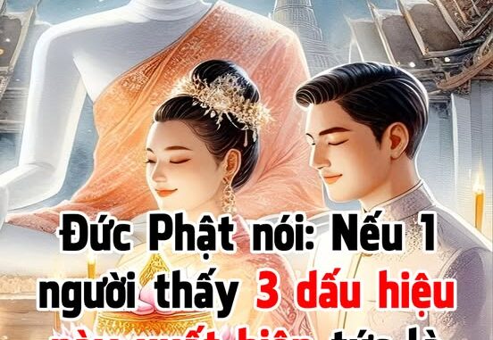 Nếu 1 người có 3 dấu hiệu tức là phước của họ đang đến