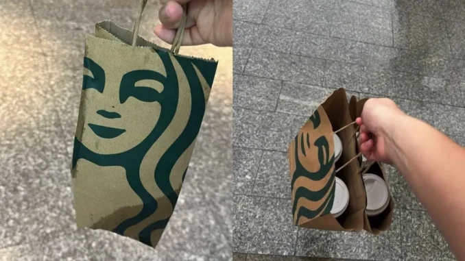 Shipper Việt cầm trên tay chiếc túi mới của Starbucks mà “rớt nước mắt”: Giờ không lo bị đền tiề.n oan nữa rồi!