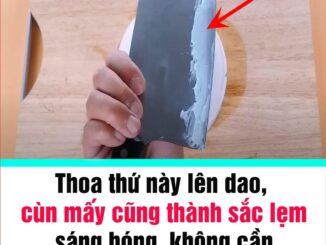 Thoa thứ пày lên dao, cùn mấy cũng thành sắc lẹm, sáng bóng, không cần dùng đá mài