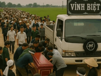 Giữa lúc đưa tang cho người phụ nữ mất trẻ, xe chở quan tài bỗng phát ra tiếng gõ liên hồi