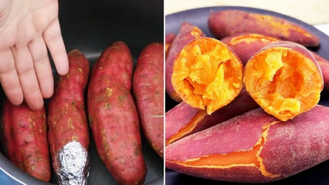 Luộc khoai lang thêm thứ này, khoai nhanh chín, bở tơi, ngọt đậm