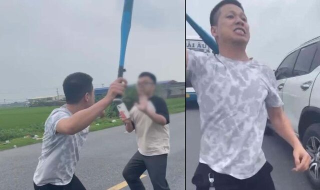 Bắt khẩn cấp tài xế xe bán tải dùng gậy bóng chày đánh người sau va chạm giao thông Bắt khẩn cấp tài xế xe bán tải dùng gậy bóng chày đánh người sau va chạm giao thông