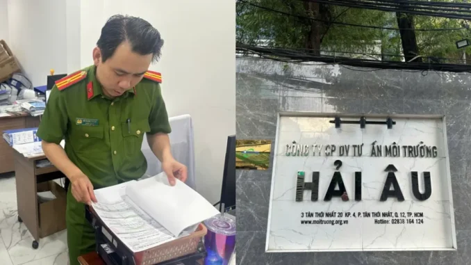 Khám xét trụ sở Công ty Cổ phần môi trường Hải Âu Khám xét trụ sở Công ty Cổ phần môi trường Hải Âu