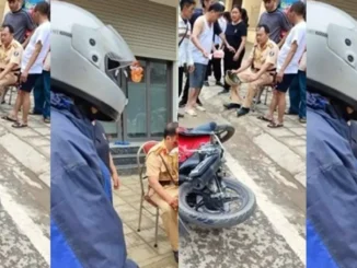 Thiếu niên 16 tuổ.i đi xe máy tông thiếu tá CSGT bị thương
