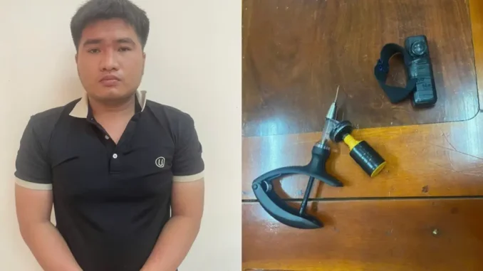 Bắt đối tượng dùng kim tiêm đâ.m vào đùi 5 học sinh ở Bình Dương Bắt đối tượng dùng kim tiêm đâ.m vào đùi 5 học sinh ở Bình Dương