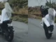 Người đàn ông điều khiển xe máy bằng chân, “bốc đầu” bằng 1 tay ở Bình Dương