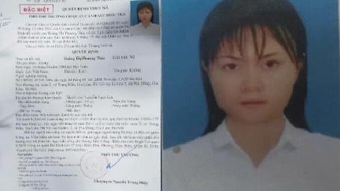 Truy nã đặc biệt đối tượng Hoàng Thị Phương Thảo Truy nã đặc biệt đối tượng Hoàng Thị Phương Thảo