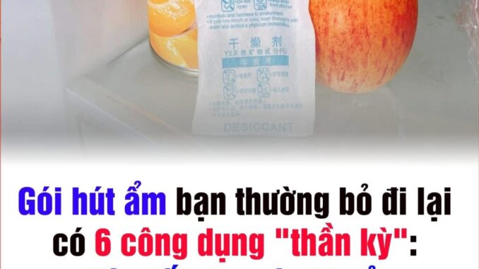 Túi hút ẩm bạn thường bỏ đi lại có 6 công dụng “thần kỳ” Túi hút ẩm bạn thường bỏ đi lại có 6 công dụng “thần kỳ”