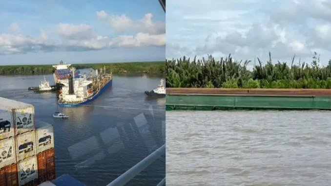 TP HCM: Sà lan mất lái tông tàu biển, một người mất tích TP HCM: Sà lan mất lái tông tàu biển, một người mất tích
