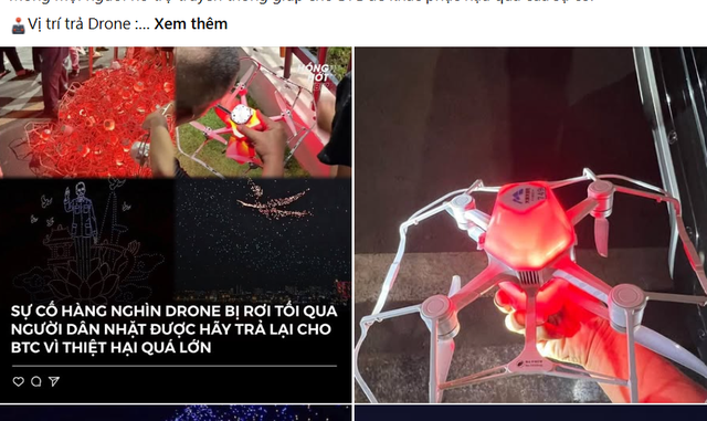 Bất ngờ với câu trả lời của đơn vị thu hồi drone bị rơi sau sự cố Bất ngờ với câu trả lời của đơn vị thu hồi drone bị rơi sau sự cố