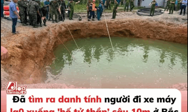 Danh tính người đi xe máy l a o xuống ‘hố t:ử th;ần’ sâu 10m Danh tính người đi xe máy l a o xuống ‘hố t:ử th;ần’ sâu 10m
