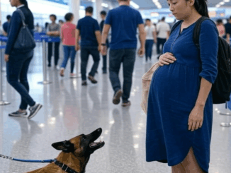 Cô gái mang thai bị chó nghiệp vụ sủa không ngừng, sau 30 phút sự thật khiến mọi người chết lặng